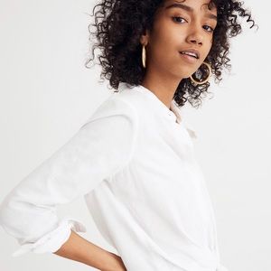Madwell white tie-front shirt